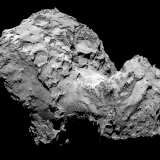 Noyau de la comète 67P/Tchourioumov-Guérassimenko ou  « Tchouri ». Il mesure 5 km de diamètre. © ESA[...]